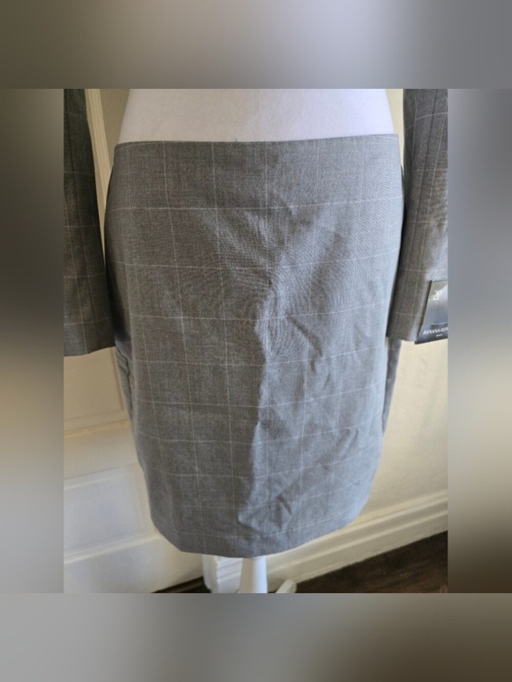 NEW Banana Republic Gray Windowpane Women's Skirt